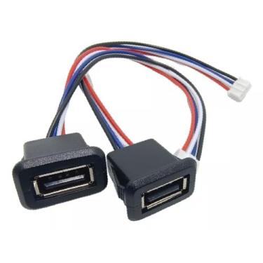 Imagem de Kit 04 Cabo USB Tipo A Fêmea DIY 15cm para PH 2.0 com 4 Pinos Dados e 