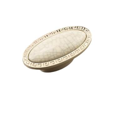 Imagem de Puxadores de porta de guarda-roupa vintage antigos, liga de zinco, cerâmica, puxadores de gaveta, estilo, puxadores de móveis, ferragens, rachadura branca