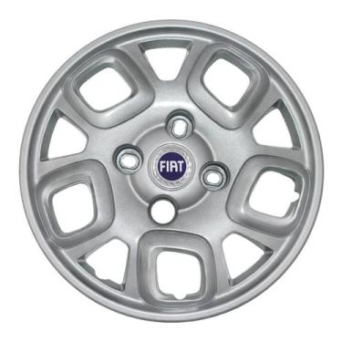 Imagem de Calota Aro 13 222CB-PTA + Emblema Alumínio Fiat A - Garagem Online Gri