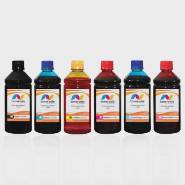 Imagem de Kit 6 Tinta Tankfull Para Ecotank Epson T 673 L805 cmyk Corante de 500ml