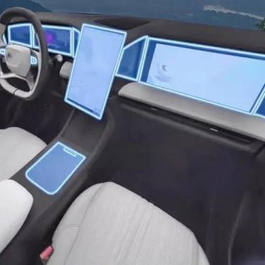 Imagem de LYBQFZ Instrumento de navegação do console central interior do carro película protetora antiarranhões TPU transparente, para GEELY GALAXY L7 2023-2024