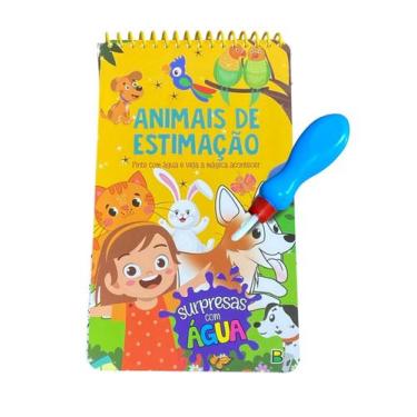 Imagem de Livro Animais de Estimação Surpresas com Água + Pincel - todolivro