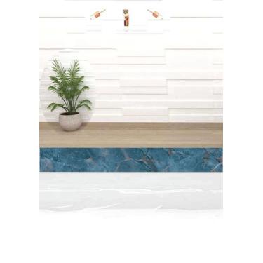 Imagem de Kit 15und Adesivo Vinílico Proteção Borda Piscina 100cm X 25cm marmore