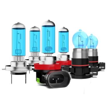 Imagem de ZPXGIZT Lâmpadas adequadas para GMC Acadia 2007-2012, H7 H11 5202 Faróis de neblina de farol alto baixo combo de lâmpadas de halogênio de alto desempenho, luz branca 6000K, pacote com 6