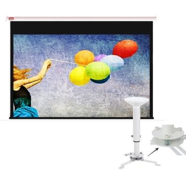 Imagem de Tela de Projeção Elétrica 100¨ TES 4x3 110V + Sup Multivisão