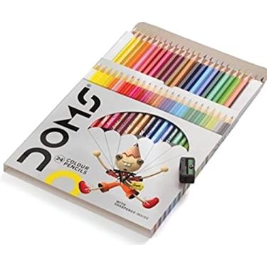 Imagem de Conjunto de lápis coloridos macios e coloridos para crianças com desenho de livros de colorir para adultos, esboços de escrita (24 unidades)