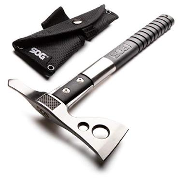 Imagem de SOG Machado de arremesso Tomahawk – Machado tático FastHawk com bainha e Machado de arremesso de competição com borda de machado de martelo (F06PN-CP)