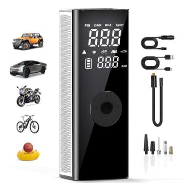 Imagem de Compressor de ar portátil, bomba de ar elétrica para pneus de carro com capacidade de bateria de 20.000 mAh, bomba de ar 150PSI e 4X mais rápida com desligamento automático para carros, e-bikes,