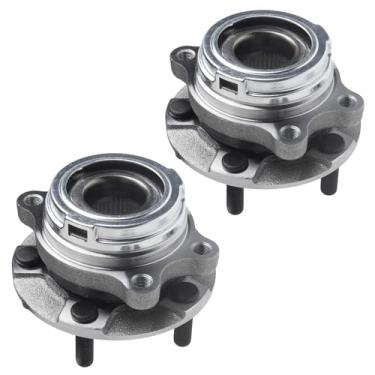 Imagem de Conjunto de rolamento e cubo dianteiro TUCAREST 513296 x2 (par) compatível com Infiniti JX35 QX60 Nissan Altima (3.5L V6) Maxima Murano Pathfinder (32 Spline Quantity) [cubo de 5 pinos]