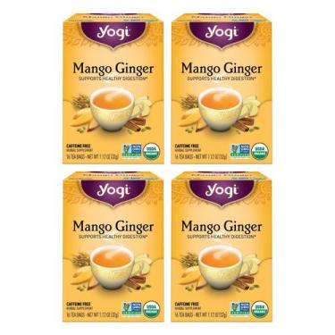 Imagem de Tea Yogi Mango Ginger 16 saquinhos de chá por pacote (4 pacotes) orgân