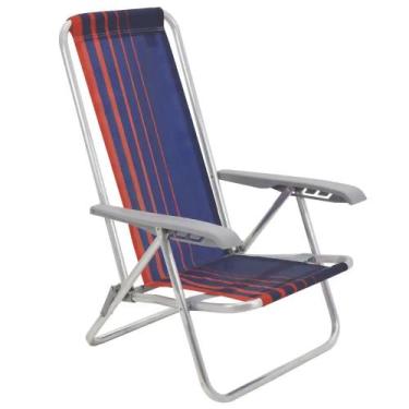 Imagem de Cadeira de Praia Bali Azul e Laranja - 92900100 - TRAMONTINA, Azul Esc