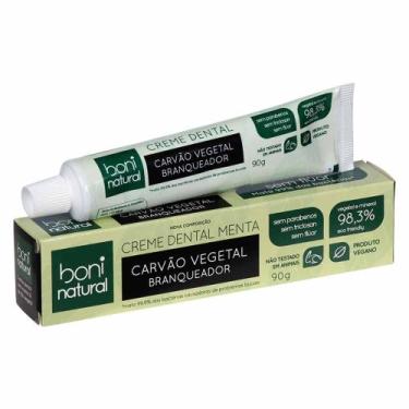 Imagem de Creme Dental Boni Natural Menta & Carvão Vegetal, 90g