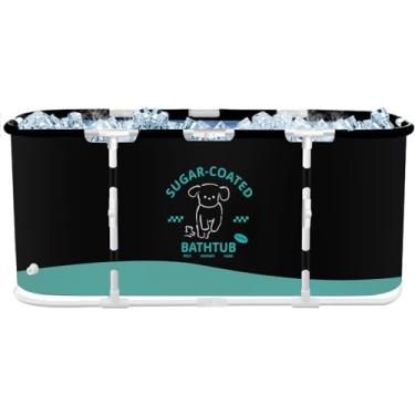 Imagem de Banheira de gelo para atletas com cobertura de 306 litros, banheira independente de spa adulto para recuperação, piscina portátil de mergulho a frio adequada para jardins, academias, varanda, arena e