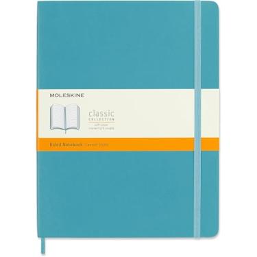 Imagem de Caderno Clássico Pautado, Moleskine, 25x19cm Grande, Azul Coral