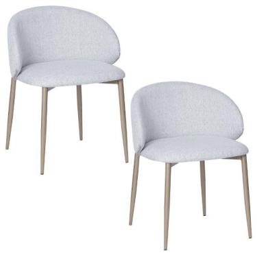 Imagem de Cadeira p/ Mesa Jantar Estofada material sintético ou Linho 2 Unidades