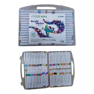 Imagem de Super Kit Profissional Canetinhas Marca Texto Touch 60 Cores