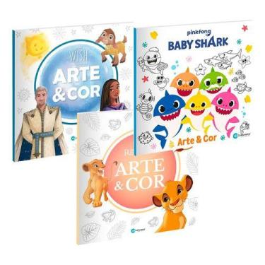 Imagem de Livro Infantil Para Colorir Disney O Rei Leão Wish E Baby Shark Format