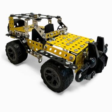 Imagem de Kit de Construção STEM Brinquedo Educativo de Metal para Crianças 7+ com Manual (Jipe)