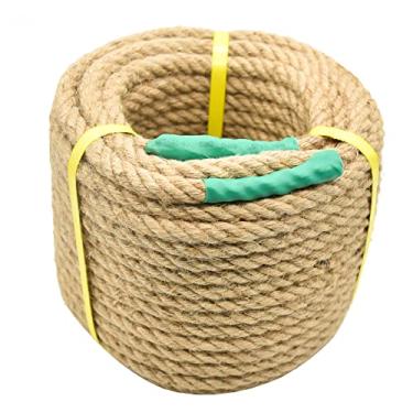Imagem de JFFLYIT Corda De Juta Natural Cânhamo Náutico Manila, Trançada, Grossa E Resistente Para Artesanato, Amarração, Âncora, Rede, Náutica, Arranhador Gatos, Grades, Decoração (1/2 Pol. X 100 Pés)