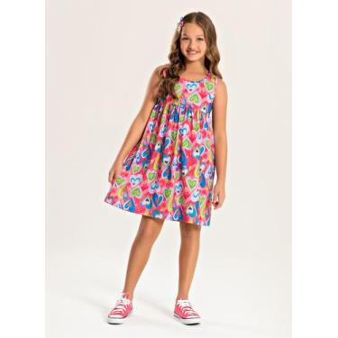 Imagem de Vestido Regata Verão Menina Rosa Corações Vibrantes - Molekada, 2