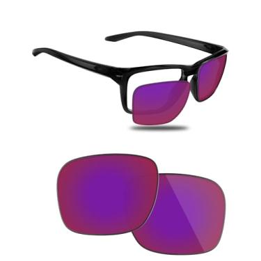 Imagem de Fiskr Lentes polarizadas de substituição compatíveis com óculos de sol Oakley Sylas OO9448 57 mm, resistente a impactos e ajuste perfeito, Vermelho violeta, One Size