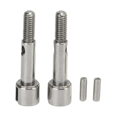Imagem de Okjhfd Metal Metal Roda dianteira Copo de aço inoxidável eixo da roda dianteira Copo para XMYKC01cm 1/16 carro RC