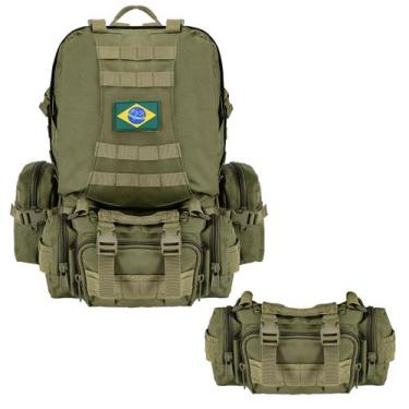 Imagem de Mochila Impermeável Tática Militar 55L Masculina Feminina Viagem Acade