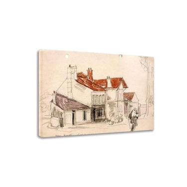 Imagem de "Near Montlhéry (Ville du Bois)" de (Lyone/Feininge) Famosa impressão giclée de arte de parede em tela reproduções de pinturas abstratas para decoração de parede de sala de estar 70 x 91 cm moldura