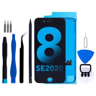 Imagem de iGloFix Para iPhone 8 SE 2020 2ª geração de tela LCD 3D Touch Screen Kit de substituição de 11.9 cm 3D Touch Digitalizador Montagem + Ferramentas de reparo + Adesivo de moldura