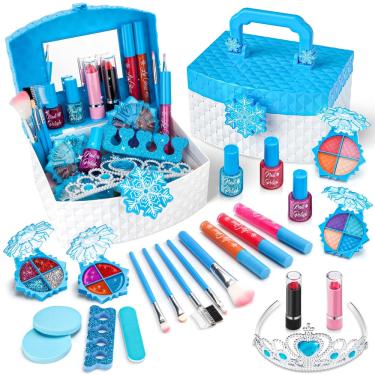 Imagem de Kit de maquiagem kizsbro Frozen Princess para meninas de 3 a 8 anos