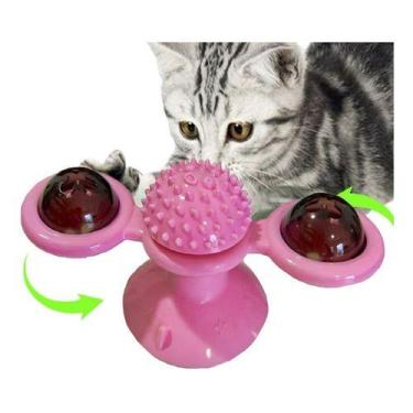 Imagem de Brinquedo Para Gato Interativo Gira Gira Moinho De Vento Brinquedo Gir
