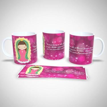 Imagem de Caneca de Porcelana Decorada 325ml Frases Religiosas - Generic