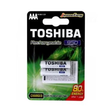 Imagem de Pilha Recarregável AAA 1,2V 950mAh TNH3GAE TOSHIBA (Cartela com 2 unid.)