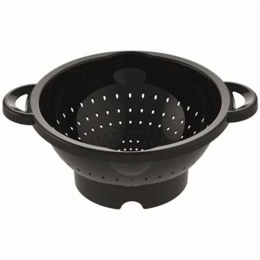 Imagem de Escorredor De Massas Preto Com Alça Macarrão E Legumes