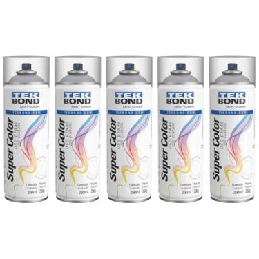 Imagem de Kit 5 Verniz Spray Aerossol TekBond Brilhante Uso Geral 350ml/250g