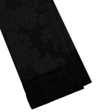 Imagem de Manta para Sofá e Cama Peseira Xale Jacquard Decorativa(22 PRETO,1,40 X 1,80)