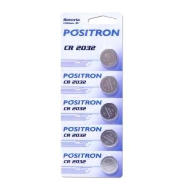 Imagem de Kit 5 unidades Bateria Moeda 3V de Lítio CR2032 Pósitron