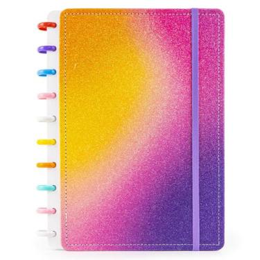 Imagem de Caderno Inteligente Grande Glitter Top Com Elástico Capa Dura - TEX WE
