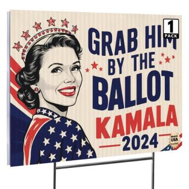 Imagem de Fundamentos básicos do Yard Sign Grab Him by the Volot Kamala 2024 - B
