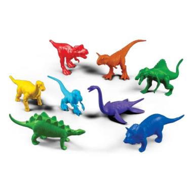 Imagem de Boneco Mini Dinossauros Kit com 8 Peças, GGB Plast