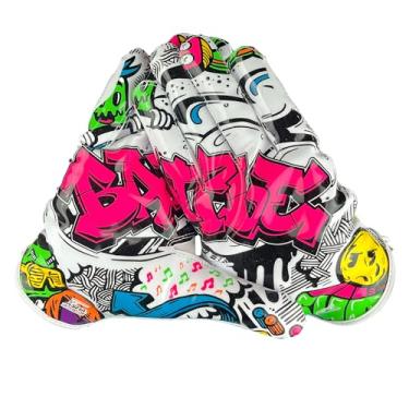 Imagem de Battle Luvas de futebol Sports Graffiti Doom Speed, aderência ultra aderente, ajuste preciso, receptor amplo - adulto 3GG