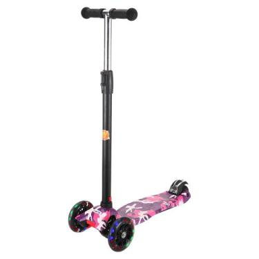 Imagem de Patinete Flash Radical Camuflado Rosa Infantil 40kg Dm Toys