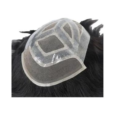 Imagem de Peruca Frontal de Renda Respirável Masculina - Cabelo Humano 6x8, 6x9,