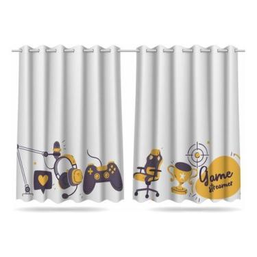 Imagem de Cortina Infantil Estampada 2,60 X 1,50m Nerd Gamer Mod 03 - DECORANDO 