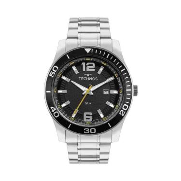 Imagem de Relógio prata masculino technos racer 2117lez/1p