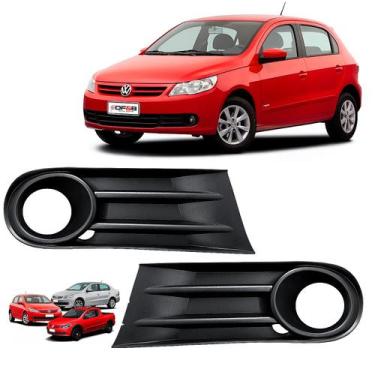 Imagem de Grade Farol Milha Direito Gol Saveiro Voyage G5 Com Furo Preto - DFEB,