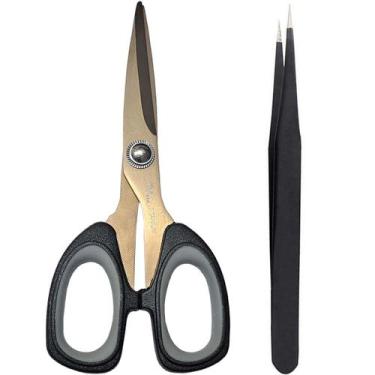 Imagem de Tesoura Multiuso Lamina Titanio 13cm Pinça Precisão Black - Art Mak