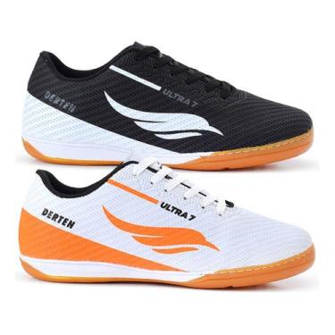 Imagem de Kit 2 Chuteiras Futsal Tênis Salão Quadra Futebol Resistente - Derten,