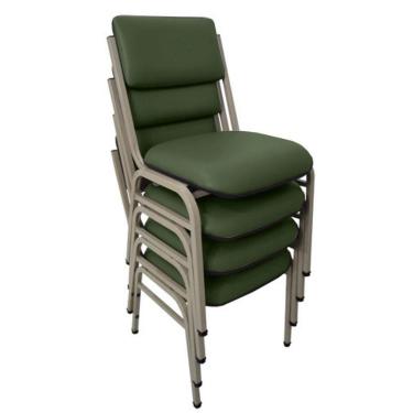 Imagem de Kit com 4 Cadeiras para Auditórios Linha Hotel Smart Verde