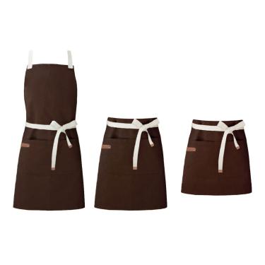 Imagem de Avental Marrom e Cintura Cafeteria Barbearia Jardinagem 3un